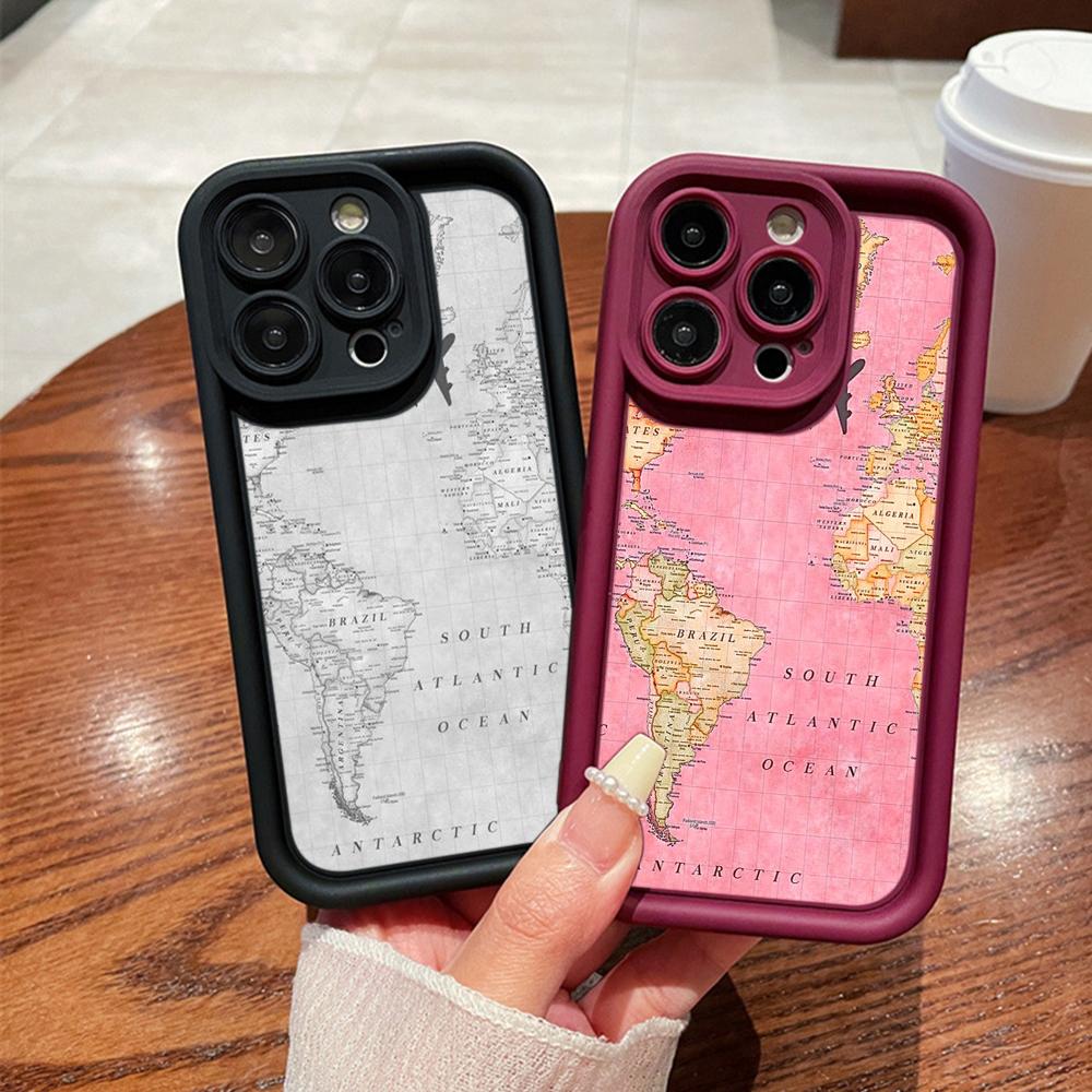 Ae89 Map aircraft trajectory Protective Phone Cases for Samsung S24 S23 S22 Ultra A15 A14 S21 FE A54 A12 A25 A35 A53 Angel Eyes TPU Back Cover