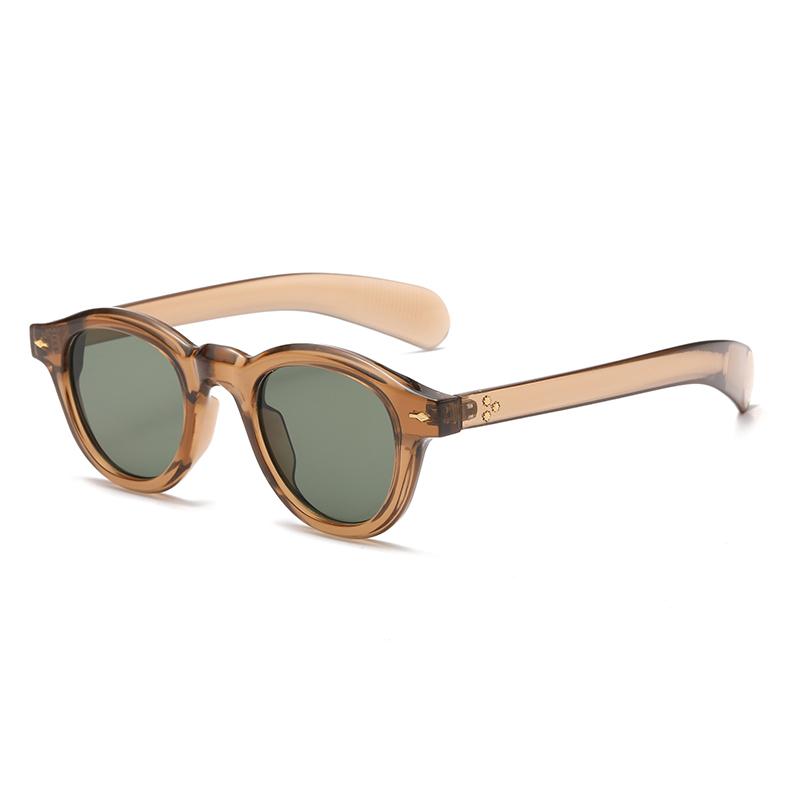 

Fashion Oval Leopard Print Sun Glasses Vintage Rice Nail Glasses INS Men Women Concave Style Versatile Sunglasses