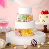 1PC Circular Cake Stand Stackable Acrylic Cake Rack DIY Cake Plastic Display Box Refillable Board Base 15/20/25cmx10cm