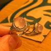 Jadeite White Ice Light, Natural White Chalcedony Ring, Agate Ring, Real Shot.