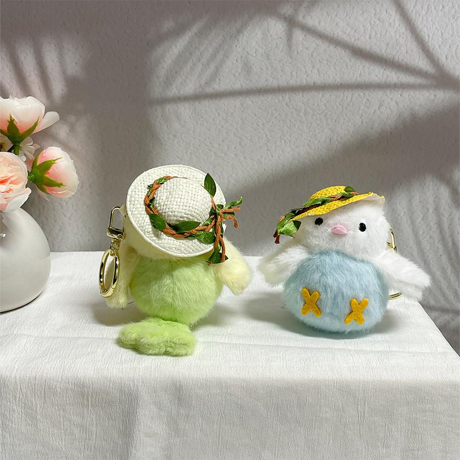 Cute Bird Plush Doll With Short Pile Fabric For Car Keyring And Holiday Gift