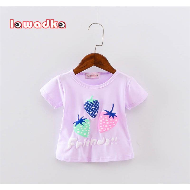Lawadka Cotton Baby Girls Boys T Shirt Summer Tops Print Toddler Baby t shirt Casual Sport Baby Tees 1st Birthday Clothes 2024