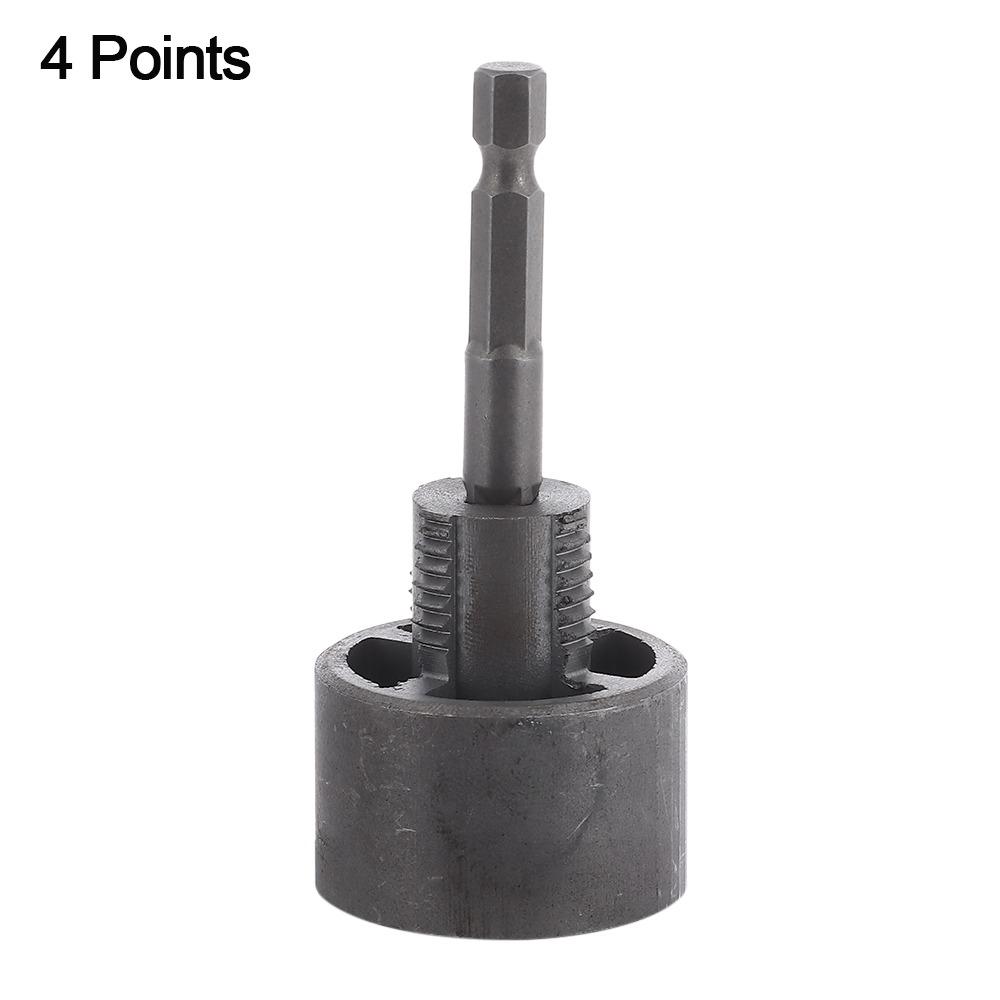 4/6 Points Pvc Pipe Threader Plumbing Tool Durable Internal and External Thread Opener Multifunction Waterpipe Tapping Tool