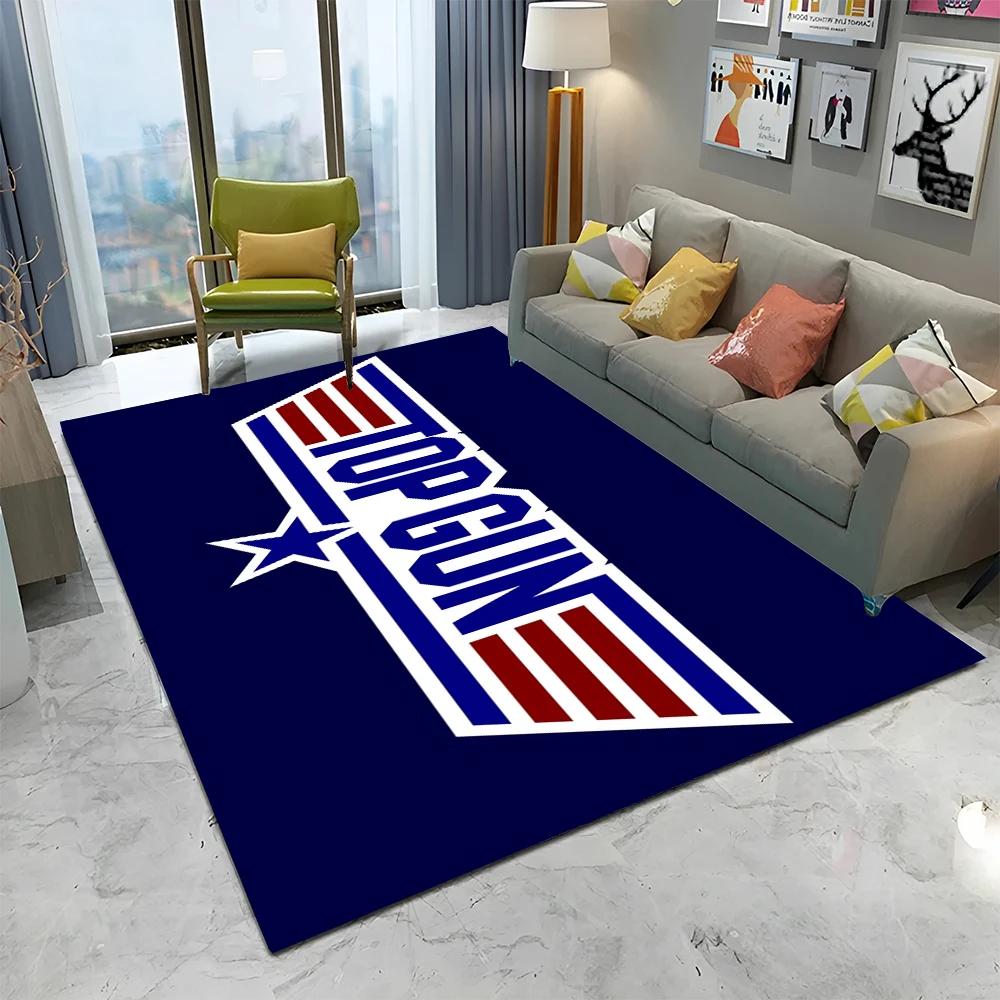 Top Gun Classic Movie Sign Tom Cruise Carpet Rug for Home Living Room Bedroom Sofa Doormat Decor,kid Area Rug Non-slip Floor Mat