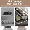 Space Saving Sink Drain Basket Wall Mounted Sponge Hanging Rack Kitchen Storage Holder  Bathroom