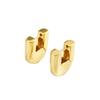 Wind Jewelry 18k Gold Lock U-shaped Design Geometric Earrings Versatile High-end Light Luxury Earrings NV
