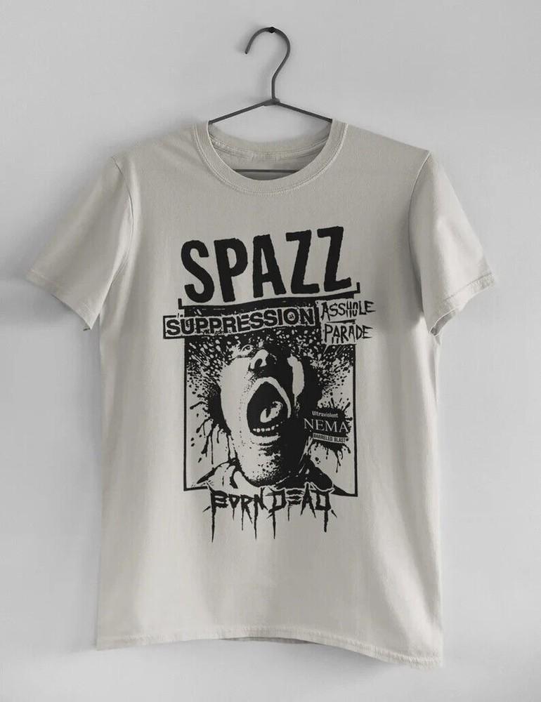 Винтажная белая футболка Spazz Band Унисекс Концертная S до 5XL MQ417 Унисекс Футболка M