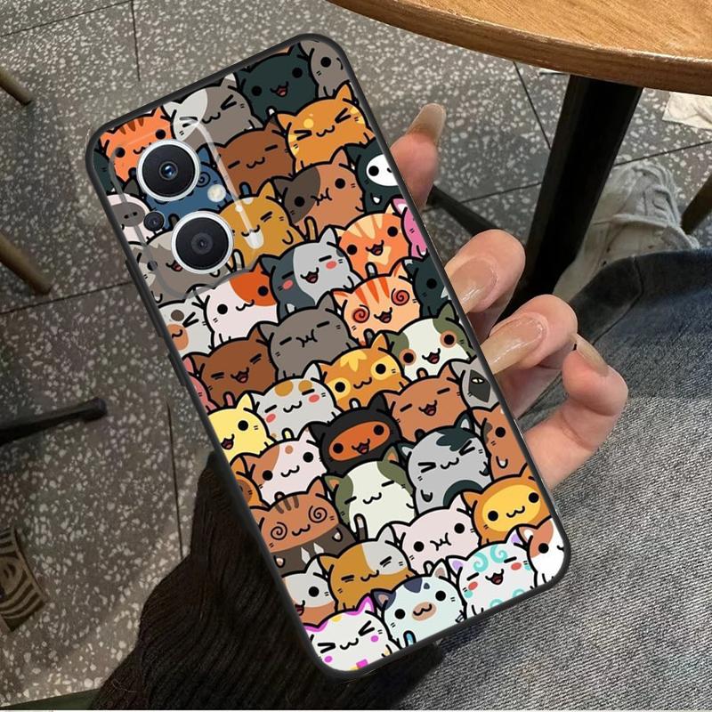 

Забавные милые кошки Для OPPO Reno 11F 12F 13F 14F 8T 10 11 12 13 14 Pro 8 7 Lite OPPO Find X8 X6 X5 X9 Pro Чехол OPPO Find X8