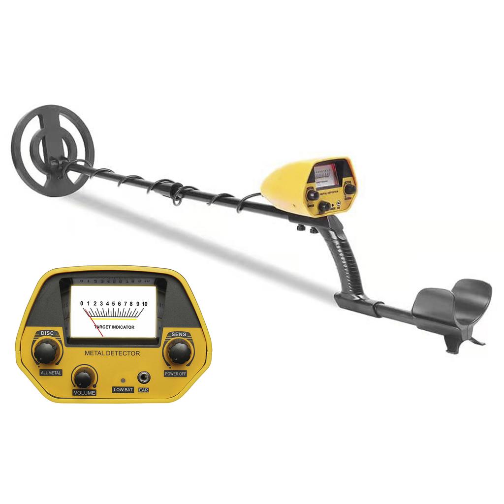 Metal Detector High Accuracy   Stem 7 Inch Waterproof Coil All Metal & Disc Modes with with Headphone & Folding Shovel Set for Underground Co