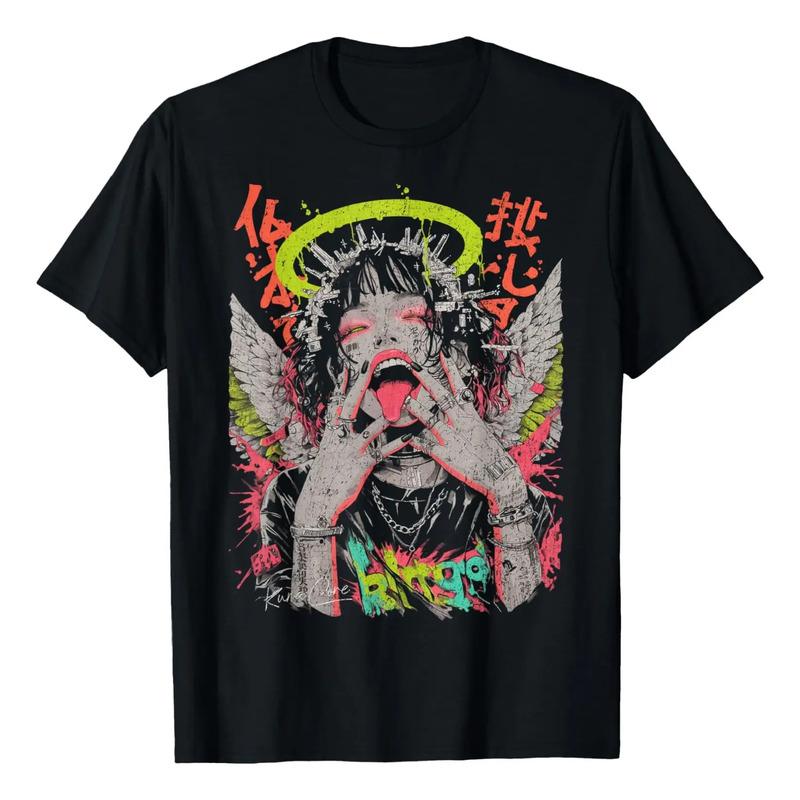 Moda Urbana Japonesa Cyberpunk Angel Y2k Techwear Manga Anim S разноцветный