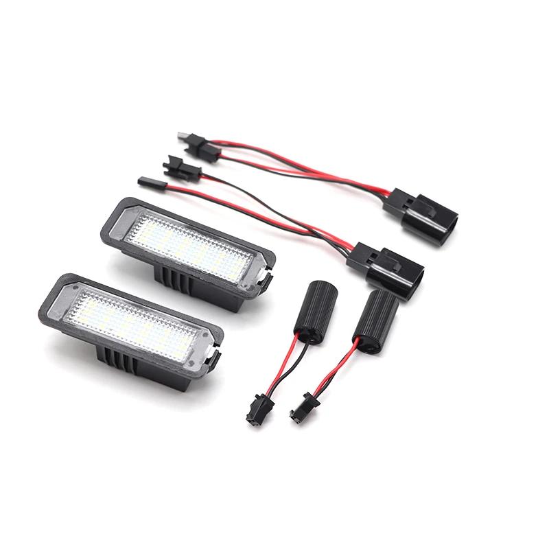 For VW Passat B6 CC Eos Golf 4 5 6 7 MK7 Polo Superb Seat Leon Altea 12V 3W LED Number License Plate Light Lamp Canbus No Error