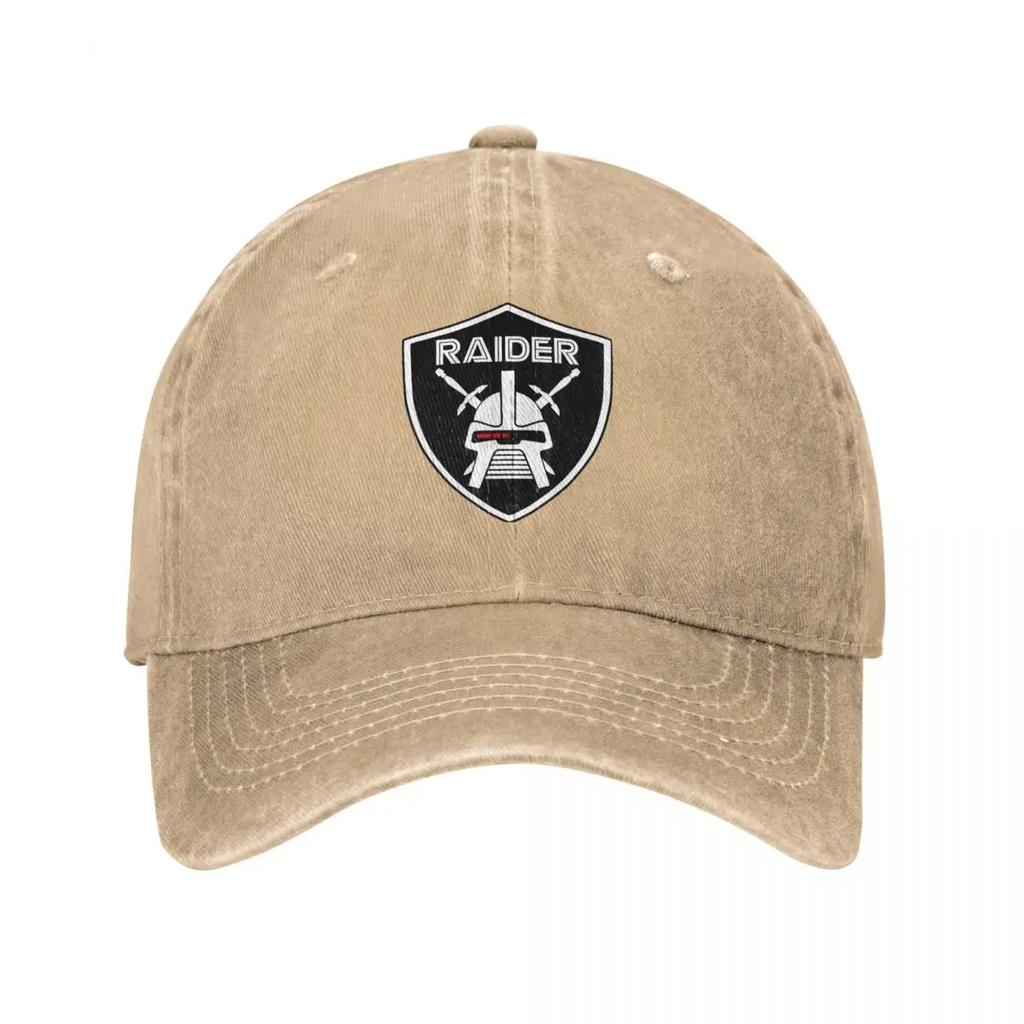 Retro Cylon Raider Baseball Cap for Men Women Distressed Denim Washed Sun Cap Visor Protection Outdoor Activities Hats Cap