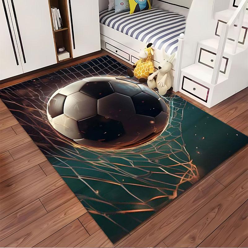 Soccer Ball in Net Design suitable as a non-slip mat for the living room or bedroom sofa