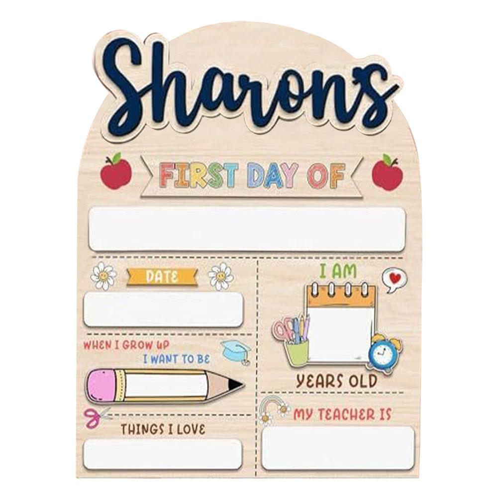 First And Last Day Of School Board Reusable Photo Message Board Personalized First Day Of School Sign Chalkboard for Kids School