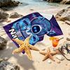 Custom Name Personalized Cosmic Bot Crew Print Beach Towel, for Trip Camping Beach Party Home Decor, Birthday Gift for Family & Friends