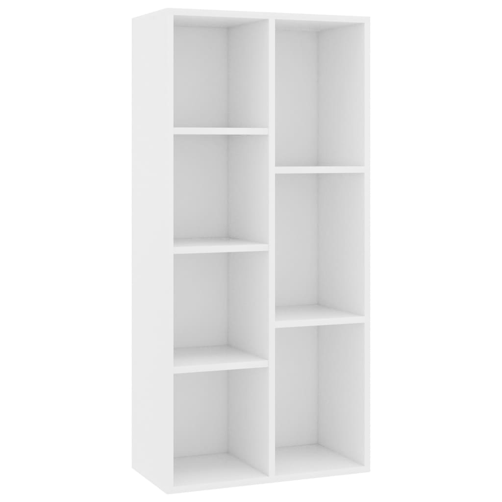Bookshelf White 50 * 25 * 106 Cm Engineered Wood