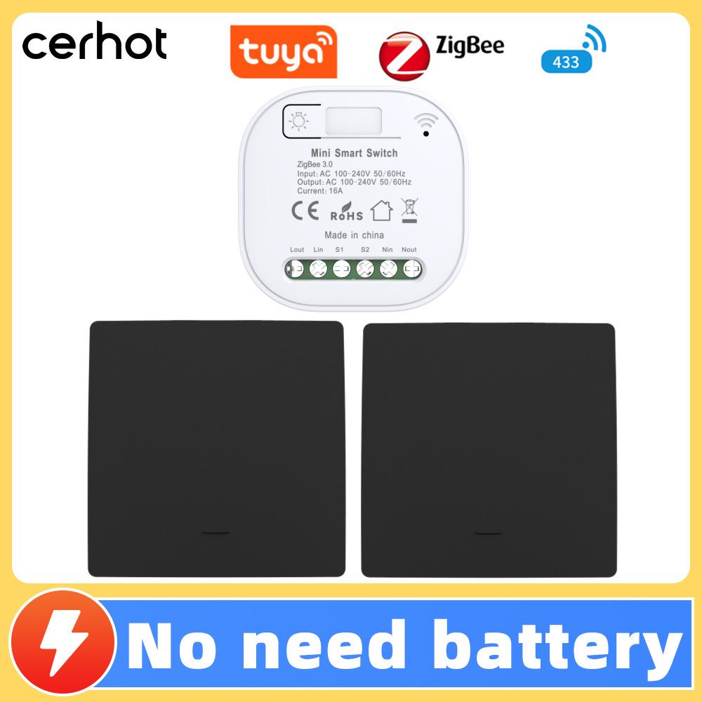 Battery-free, Waterproof, Self-powered Smart Switch; Wireless and Adhesive, Remote Control for Easy Household Use.