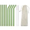 11pcs High Borosilicate Glass Straw Reusable Drinking Straw Wide 12mm Pearl Milkshake Bubble Tea Straw with Brush Storage Bag