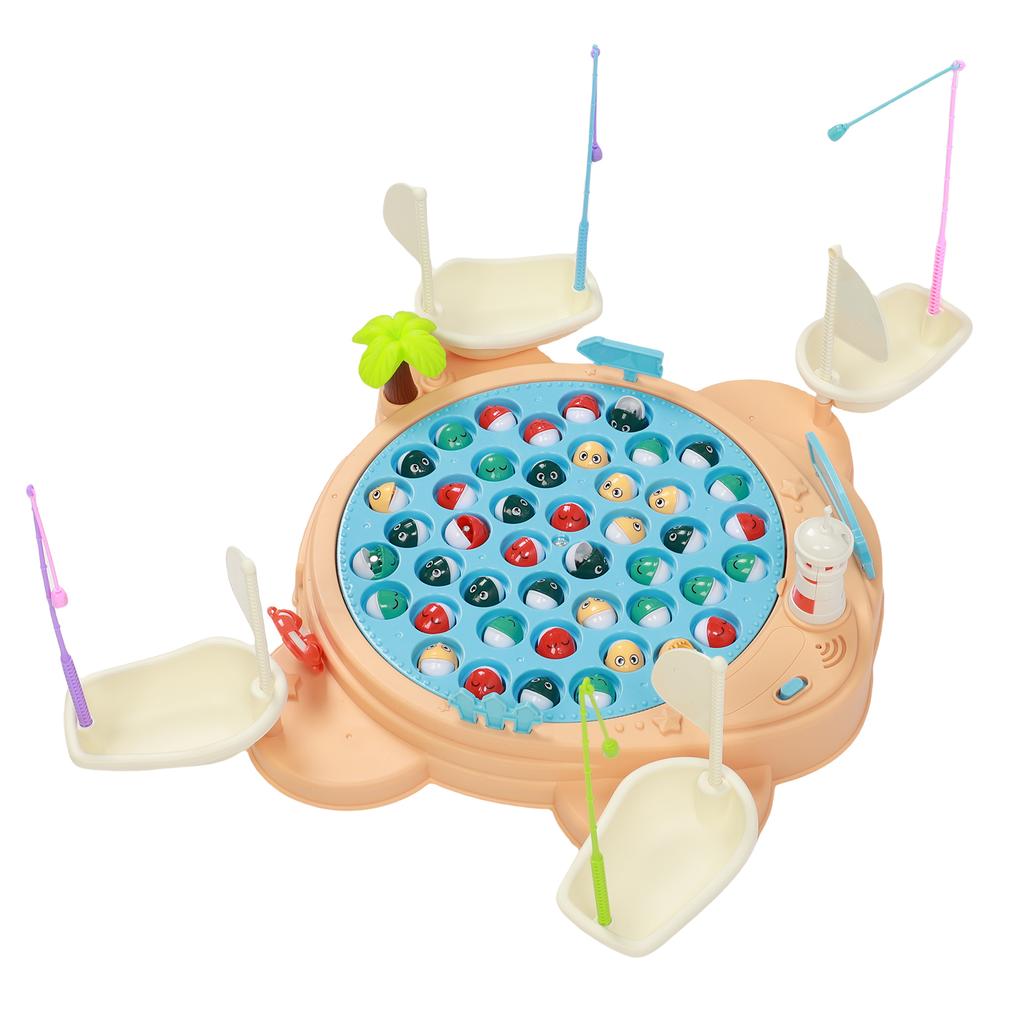 Electric Rotating Magnetic Fishing Toys Large Early Education Parent Child Interaction Light Music