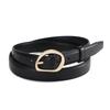 High-End Versatile Maillard Retro Leather Women's Thin Belt with Skirt, Jeans, or Waist Bag