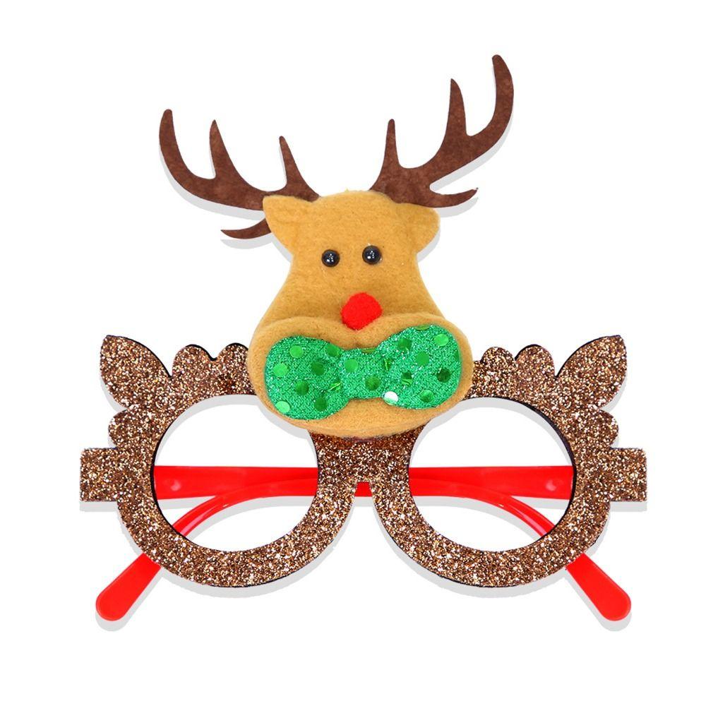 6pcs Funny Santa Claus Snowman Glasses Cartoon New Year Decorative Glasses  Masquerade Party