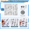 Good-For Cup Scrapbook Art Craft DIY Decoration, 960Pcs Black Eye Mouth Stickers In 48 Cartoon Face Expression Design