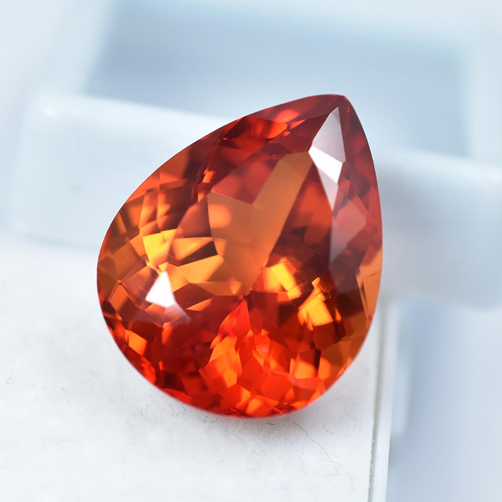 Natural Orange Sapphire Gemstone Loose 21.50 CT Beautiful Genuine Gemstone