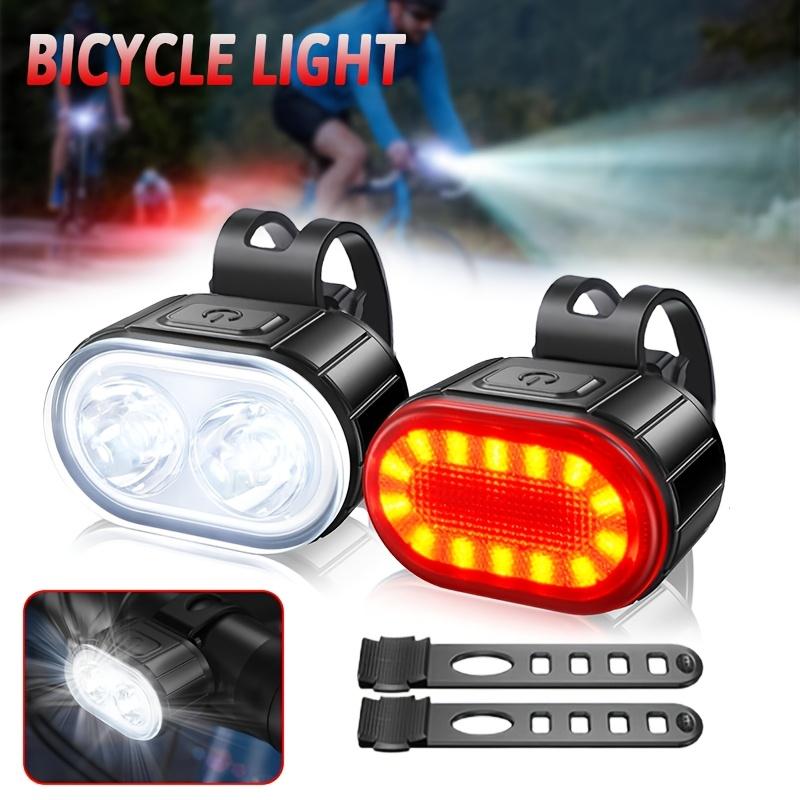 Front & Rear Bike Light Set, USB Rechargeable 1200LM MTB Headlight, LED Taillight for Outdoor Bicycle Night Riding Safety