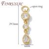 18K Gold Plated Brass with Zircon Charms For Jewelry Making,Long Pendants Charm For Necklaces Accessories,Earrings Findings