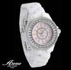 ANNE CLARK Women's Watch, Pacific Hawaii, Hypoallergenic, Full Ceramic, White Rhinestone Bezel, Skin-Friendly High-Quality Ceramic Material, Hawaiian