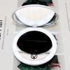 Custom Logo Handheld Mirror Private Label Compact LED Pocket Mirror LED Lights Travel Small Portable Makeup Mirror