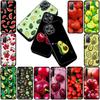 Phone Cover for Apple iPhone 17 Air 12 13 Pro Max Mini ProMax 7 + 8 Plus 7+ 8+ Soft Case Cherry Strawberry Fruit Summer Avocado