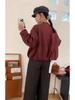 European Suede Women's Casual Jacket – 2025 Spring/Autumn, Loose Slimming Fit, Petite, Stylish, Short Design