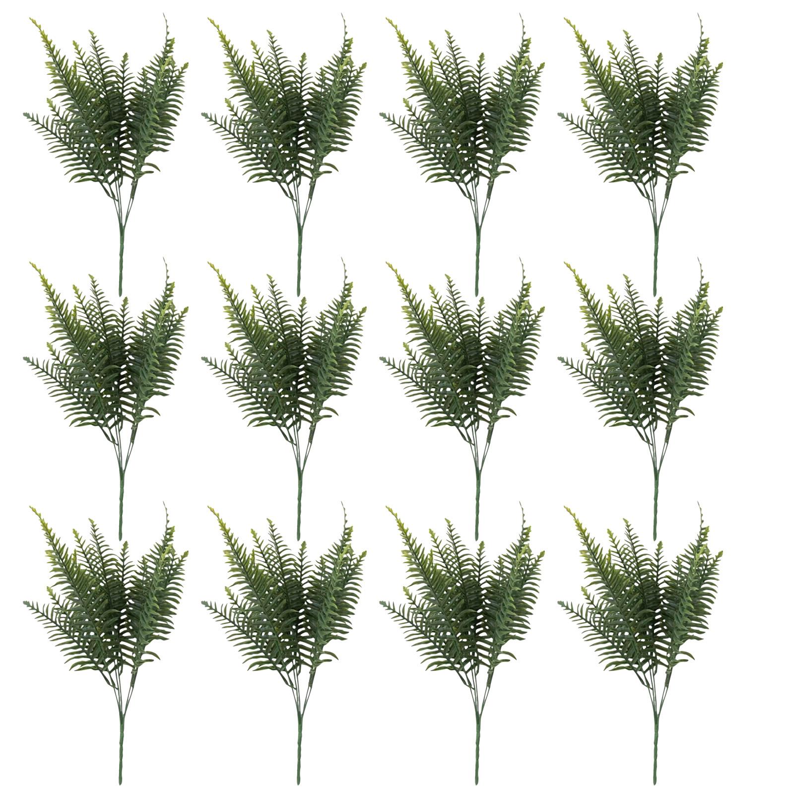 

12-Piece Artificial Fern Leaf Bundles, High- Simulation, Maintenance-Free And Decoration. Suitable For Home, Living Room, , Wedding Par One Size