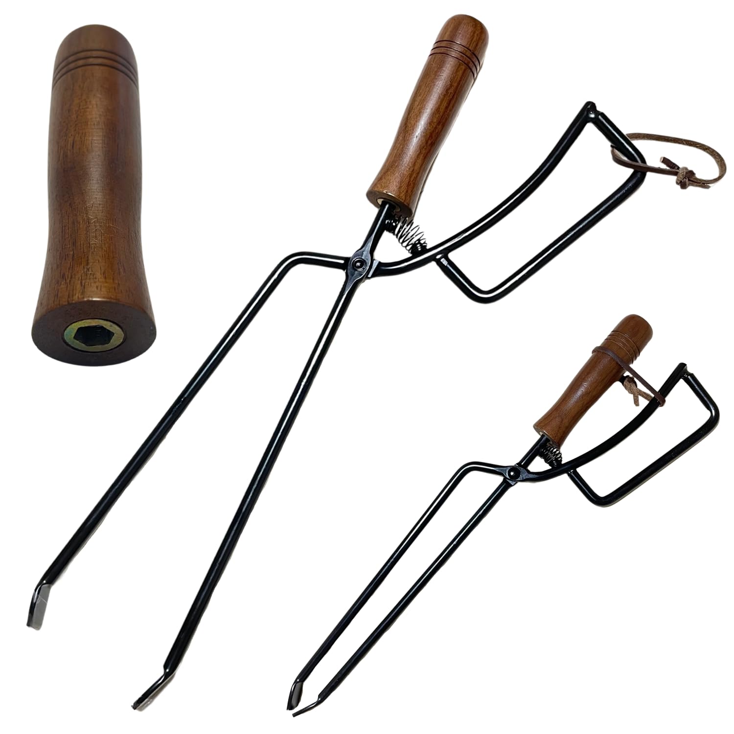 

LUHANA Fire щипцы для дров с костром без силы легко для женщин [Японский бренд] щипцы, пружина, щипцы, древесный уголь, кемпинг, необходимо, (черный орех)