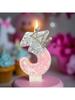 Pink Birthday Number Cake Candles, Fun Inspiration Pink Crown Cake Decorations, Birthday Decorations, Birthday Supplies, Party Supplies