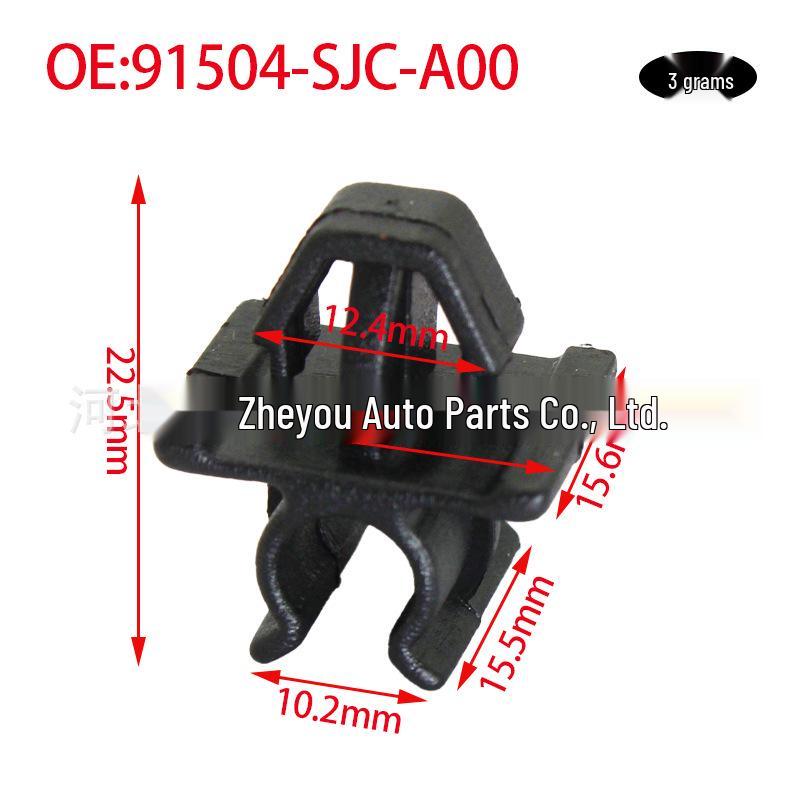 

Honda Front Hood Support Rod Clip Retainer 91504-SJC-A00 Zheyous Auto Parts