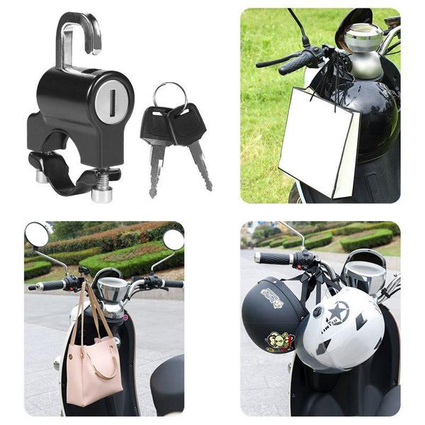 Lucchetto per casco moto 1PC Lucchetto fisso antifurto per biciclette universali 22mm-26mm