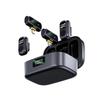 Magnetic Button Wireless Lavalier Microphone, Portable Noise Reduction Mic for Phone Live Vlog Interview Outdoor Recording