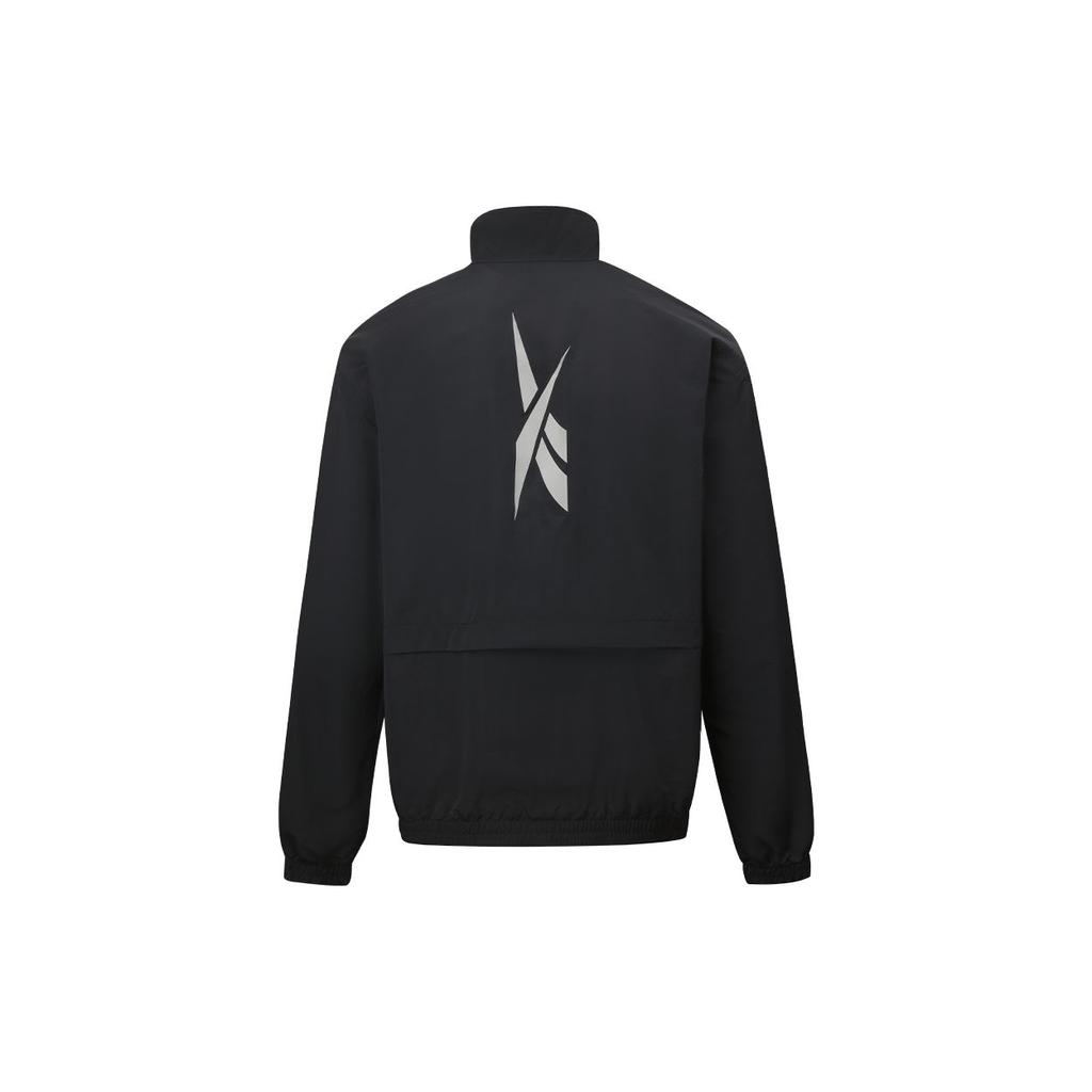 Reebok Minimalistinis stovas apykaklė Užtrauktukas Ilgomis rankovėmis Striukė Unisex Striukė Juoda 25SRE103UGH0