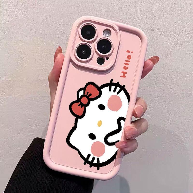 Bier kt cat applies to iPhone15promax mobile phone protective case Apple 14 anti-drop 13 Pro cute x personality