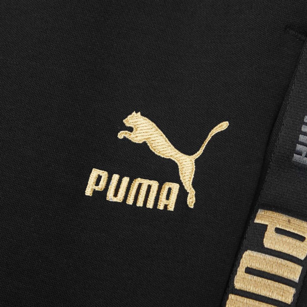 Puma Luxe Side-Striped Sweatpants Long Mid-Waist Tapered Knit Sports Pants Men Bottoms Black 534966-01