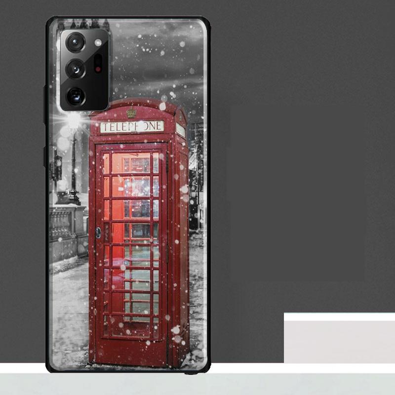 Retro Winter Snow London Case For Samsung Galaxy S23 S24 S25 Ultra S9 S10 S20 S21 S22 Plus S23 FE S25 FE Phone Cover