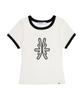 BOUNDARY Decalcomania Slim Fit Ringer T-Shirt [Ivory]