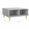 Coffee Table Concrete Grey 60 x 60 x 30 cm Wood Based Material