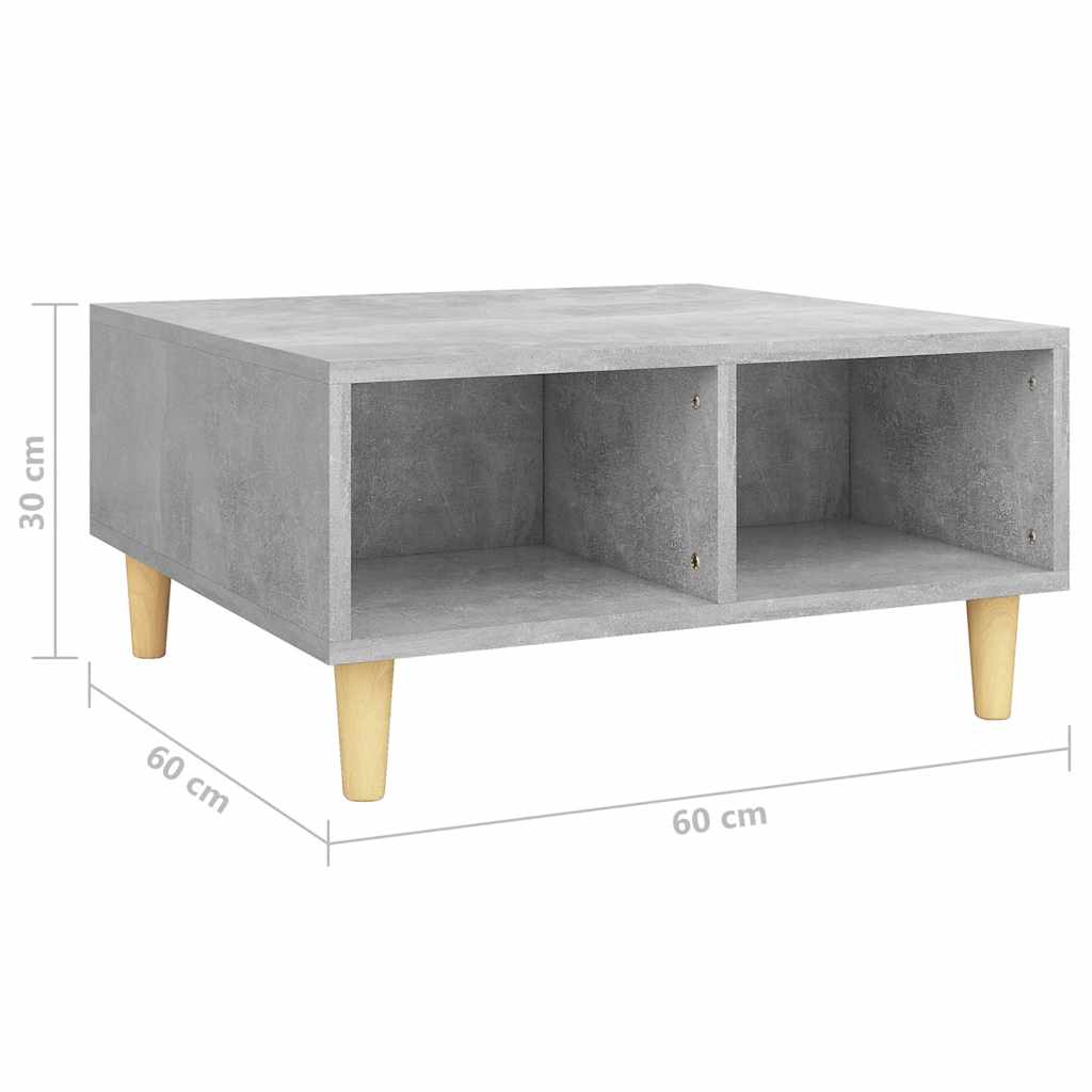Coffee Table Concrete Grey 60 x 60 x 30 cm Wood Based Material