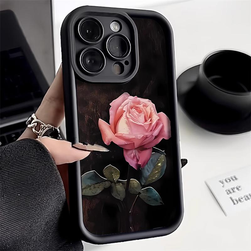 Soft Silicone Phone Case For Samsung Galaxy S25 Ultra S24 FE S23 Plus S22 S21 FE S20 FE Shockproof Flower Painted Funda Cover