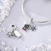 New Copper Plated Snowman Christmas Snowflake Penguin Charms Pendants Fit Original Bracelet For Women Jewelry Making