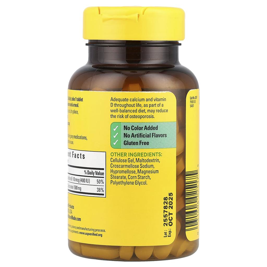 Contains Calcium and D3, 130 Tablets