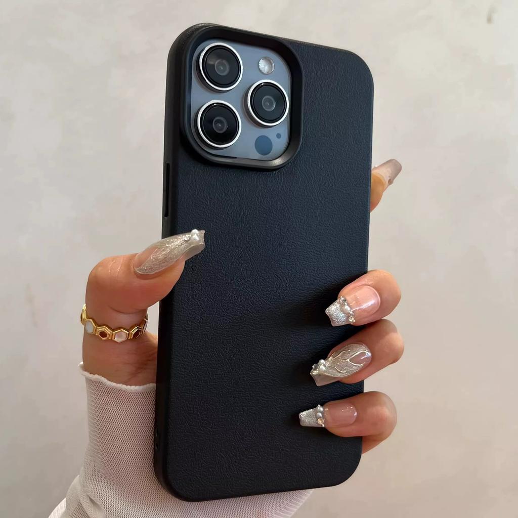 Luxury Matte Soft Leather Candy Phone Case For iPhone 17 16 15 14 Plus 13 12 11 Pro Max Protection Shockproof Silicone Cover